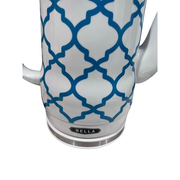 Bella Ceramic Electric Kettle Blue White Moroccan 1.5L Model KE17397 Tested Work - Picture 9 of 12